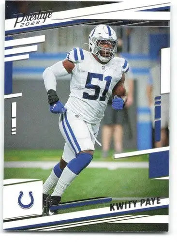 2022 Panini Prestige #130 Kwity Paye NM-MT Colts ID:48445 - Football Card Single