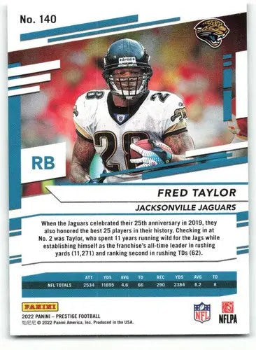 2022 Panini Prestige #140 Fred Taylor NM-MT Jaguars ID:48452 - Football Card Single