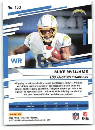 2022 Panini Prestige #153 Mike Williams NM-MT LA Chargers ID:48457 - Football Card Single