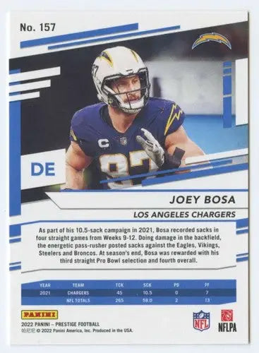 2022 Panini Prestige #157 Joey Bosa NM-MT LA Chargers ID:48458 - Football Card Single