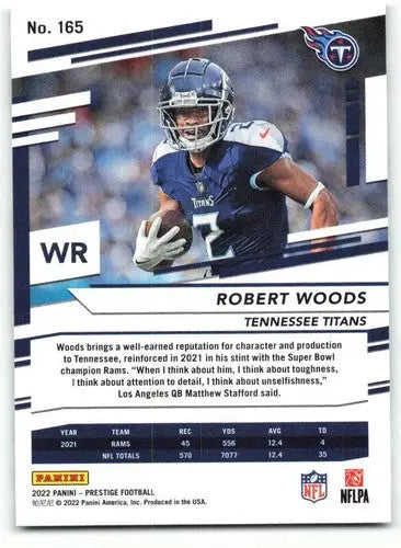 2022 Panini Prestige #165 Robert Woods NM-MT Titans ID:48461 - Football Card Single