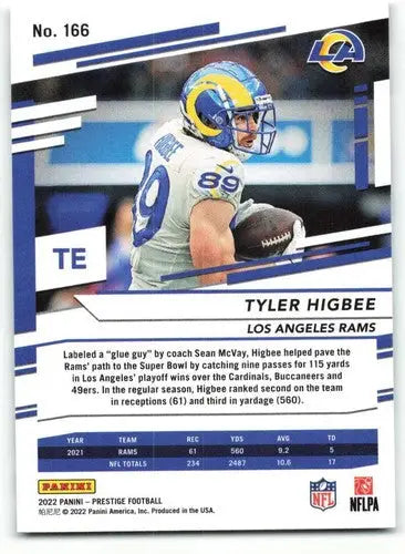 2022 Panini Prestige #166 Tyler Higbee NM-MT LA Rams ID:48462 - Football Card Single