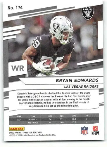 2022 Panini Prestige #174 Bryan Edwards NM-MT ID:48467 - Football Card Single