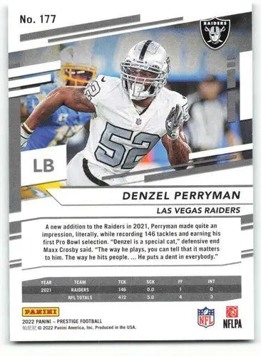 2022 Panini Prestige #177 Denzel Perryman NM-MT ID:47164 - Football Card Single