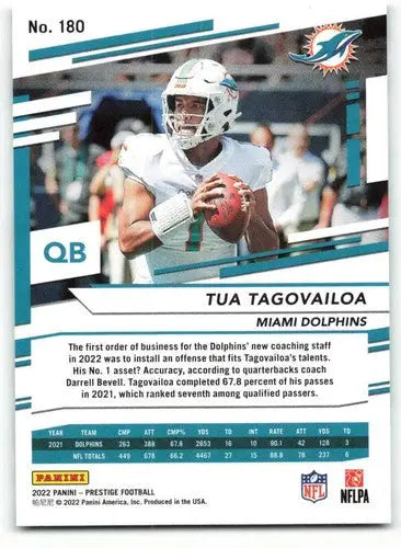 2022 Panini Prestige #180 Tua Tagovailoa NM-MT Dolphins ID:48469 - Football Card Single
