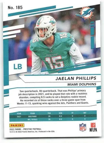 2022 Panini Prestige #185 Jaelan Phillips NM-MT Dolphins ID:52167 - Football Card Single