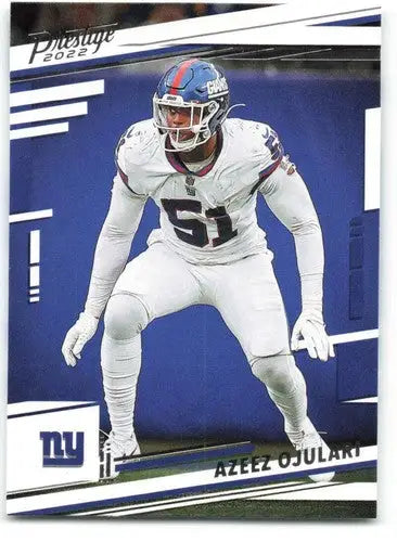 Azeez Ojulari football card from Panini Prestige with original gloss NY Giants 2022
