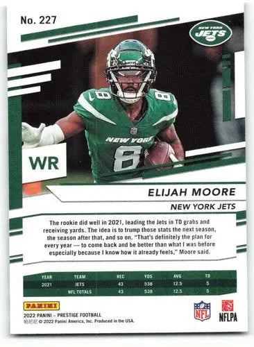 2022 Panini Prestige #227 Elijah Moore NM-MT NY Jets ID:48488 - Football Card Single