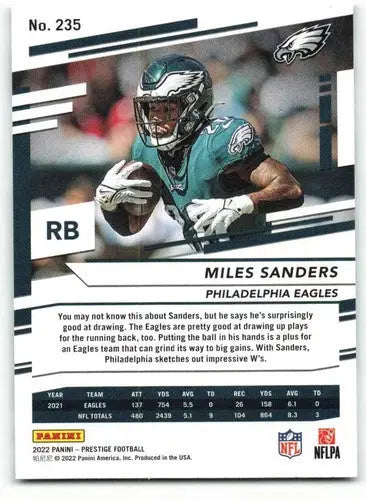 2022 Panini Prestige #235 Miles Sanders NM-MT Eagles ID:48491 - Football Card Single