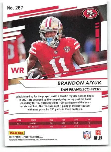 2022 Panini Prestige #267 Brandon Aiyuk NM-MT 49ers ID:48502 - Football Card Single