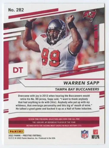 2022 Panini Prestige #282 Warren Sapp NM-MT Buccaneers ID:48509 - Football Card Single