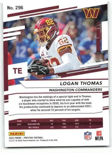 2022 Panini Prestige #296 Logan Thomas NM-MT Commanders ID:48513 - Football Card Single