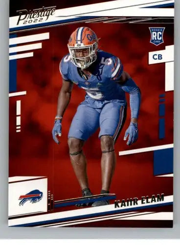 Panini Prestige Kaiir Elam football card with original gloss from 2022 Rookie Bills