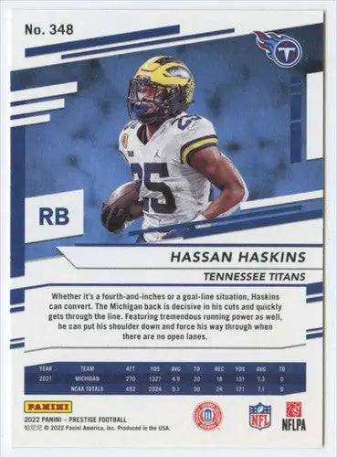 2022 Panini Prestige #348 Hassan Haskins NM-MT RC Rookie Titans ID:48525 - Football Card Single