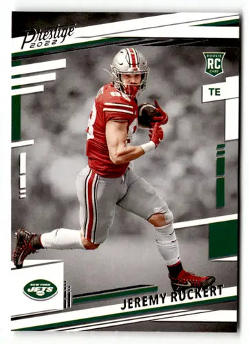 Jeremy Ruckert rookie card from Panini Prestige 2022 with original gloss NY Jets