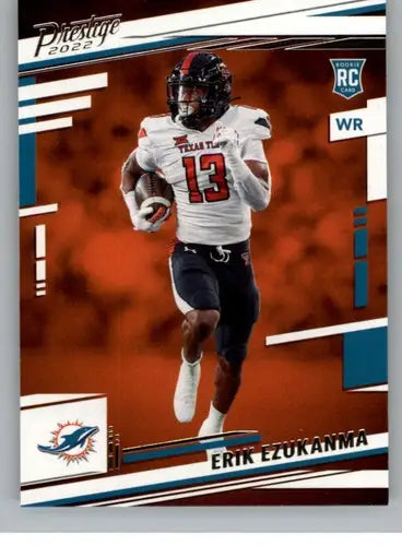 Original gloss Panini Prestige Erik Ezukanma rookie card Dolphins 2022 NM-MT