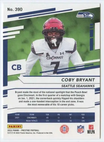2022 Panini Prestige #390 Coby Bryant NM-MT RC Rookie Seahawks ID:48534 - Football Card Single