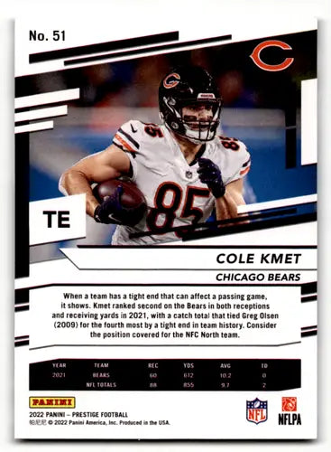 2022 Panini Prestige #51 Cole Kmet EX/NM Bears ID:47169 - Football Card Single