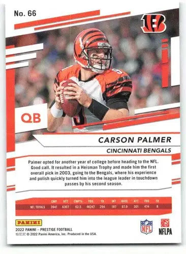 2022 Panini Prestige #66 Carson Palmer NM-MT Bengals ID:48415 - Football Card Single