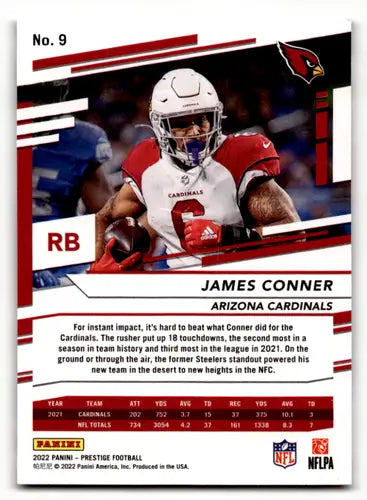 2022 Panini Prestige #9 James Conner NM Near Mint Cardinals ID:47170 - Football Card Single