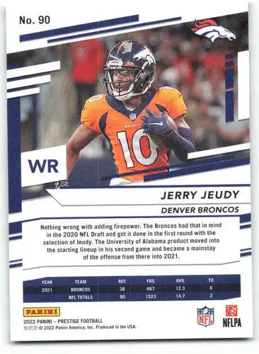 2022 Panini Prestige #90 Jerry Jeudy NM-MT Broncos ID:52172 - Football Card Single