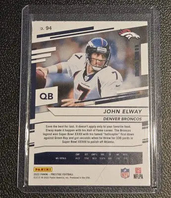 2022 Panini Prestige #94 John Elway - Football Card Single