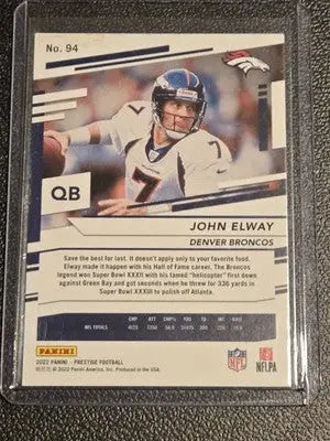 2022 Panini Prestige #94 John Elway - Football Card Single