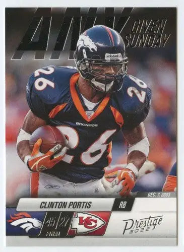 2022 Panini Prestige Any Given Sunday #16 Clinton Portis NM-MT Broncos ID:48369 - Football Card Single