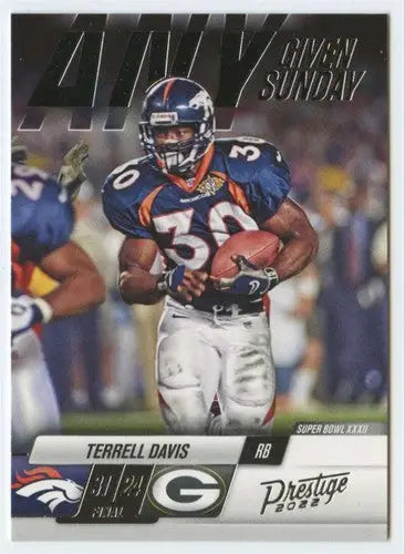 2022 Panini Prestige Any Given Sunday #3 Terrell Davis NM-MT Broncos ID:47156 - Football Card Single