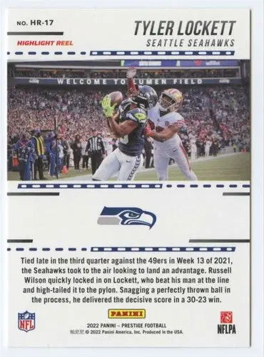 2022 Panini Prestige Highlight Reel #HR-17 Tyler Lockett NM-MT Seahawks ID:48372 - Football Card Single