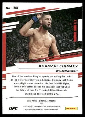 2022 Panini Prestige Khamzat Chimaev #180 Mixed Martial Arts (MMA) - UFC/MMA Card Single
