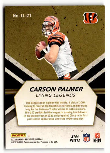 2022 Panini Prestige Living Legends Xtra Points Gold #21 Carson Palmer ID:48362 - Football Card Single