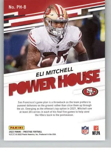 2022 Panini Prestige Power House #PH-8 Eli Mitchell NM-MT 49ers ID:52155 - Football Card Single