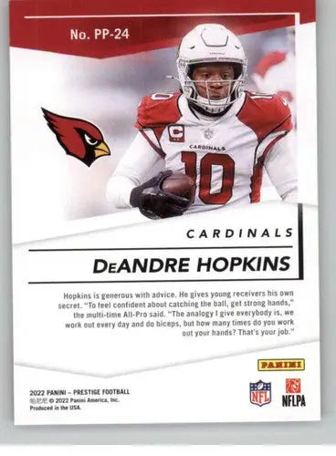 2022 Panini Prestige Prestigious Pros #PP-24 DeAndre Hopkins NM-MT Card ID:52160 - Football Card Single