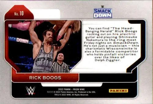 Original gloss Panini Prizm Rick Boogs wrestling card 2022 NM-MT ID 42406