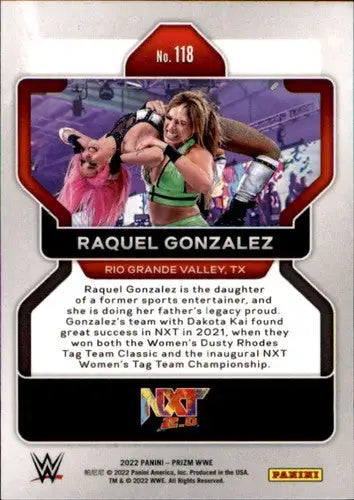 Panini Prizm Raquel Gonzalez wrestling card with original gloss 2022 NM-MT