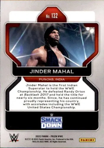 Original gloss Panini Prizm Jinder Mahal wrestling card 2022 Panini Prizm #132