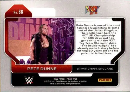 Original gloss Panini Prizm Pete Dunne wrestling card 2022 NM-MT ID 42463