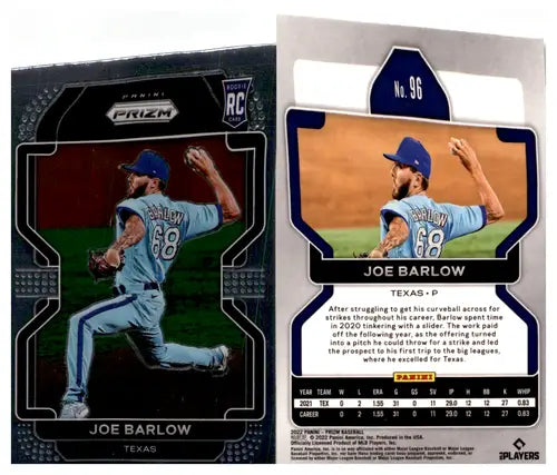 Joe Barlow Panini Prizm baseball card with original gloss from 2022 Panini Prizm series