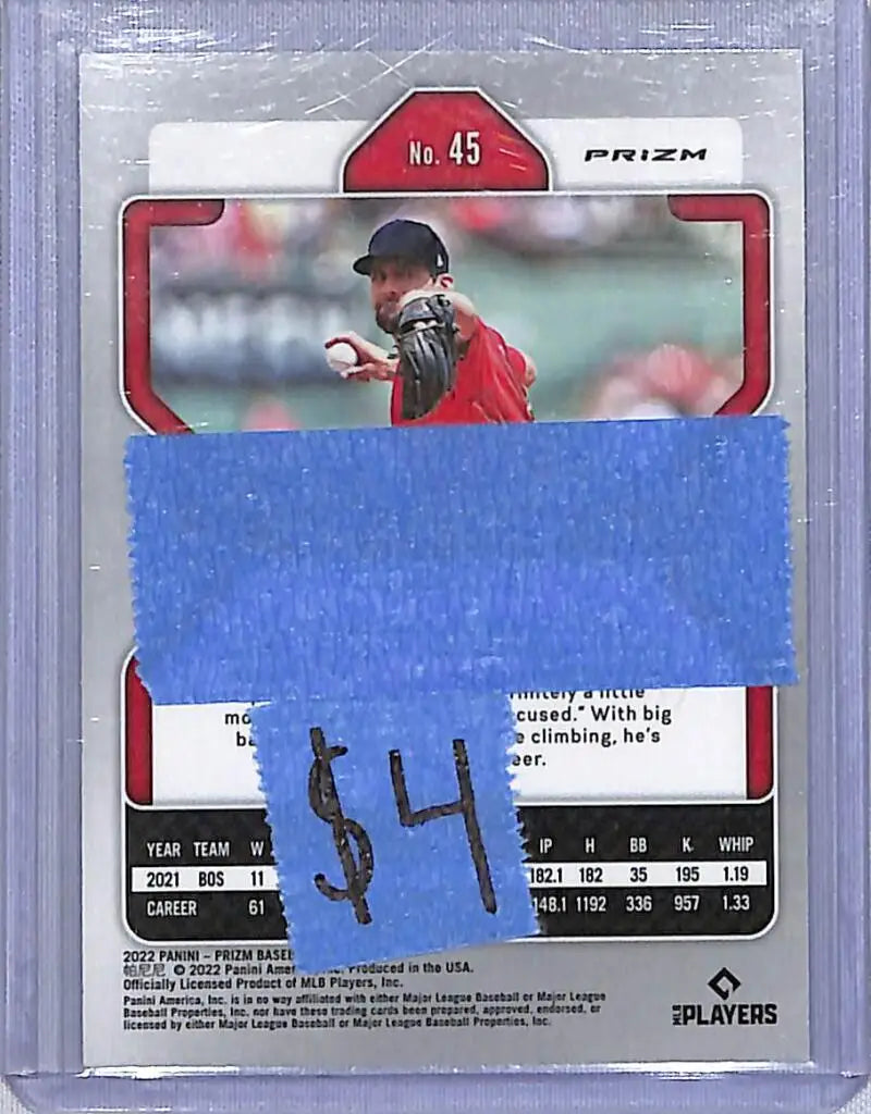2022 Panini Prizm Blue #45 Nathan Eovaldi NM-MT Boston Red Sox - Baseball Card Single