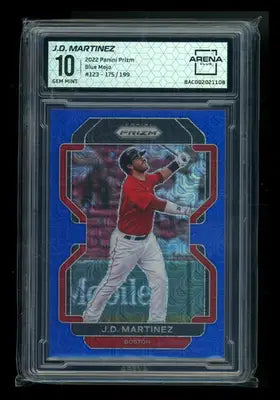 2022 Panini Prizm Blue Mojo J.D. Martinez #123 175/199 Baseball Arena Club 10