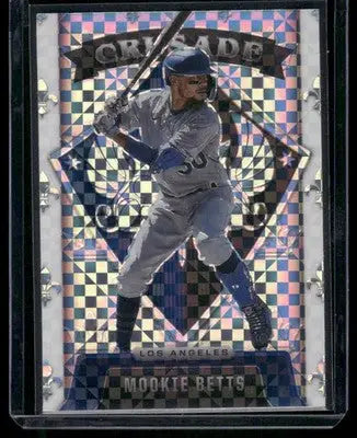 2022 Panini Prizm Crusade Mookie Betts #25 Checkerboard Baseball - Baseball Card Single