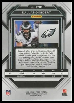 2022 Panini Prizm Dallas Goedert 238 Philadelphia Eagles - Football Card Single