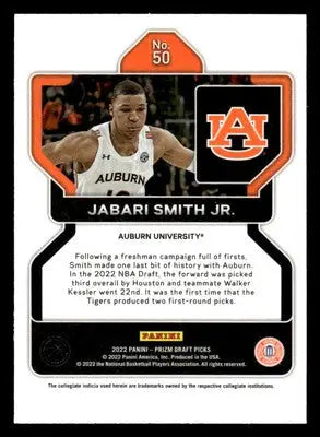 2022 Panini Prizm Draft Picks #50 Jabari Smith Jr. - Basketball Card Single