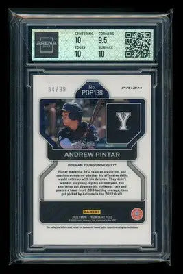 2022 Panini Prizm Draft Picks Andrew Pintar #PDP138 Tiger Stripes 84/99 AC 10 - Other