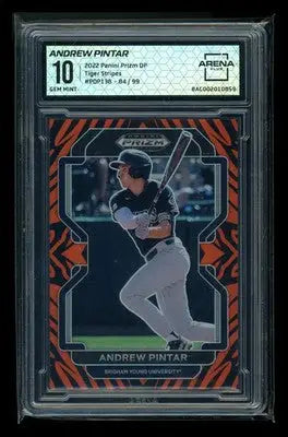 2022 Panini Prizm Draft Picks Andrew Pintar #PDP138 Tiger Stripes 84/99 AC 10 - Other
