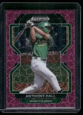 2022 Panini Prizm Draft Picks Anthony Hall #PDP130 Pink Velocity Baseball - Baseball Card Single