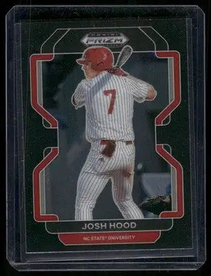 2022 Panini Prizm Draft Picks Josh Hood #PDP186 Black Baseball - Baseball Card Single