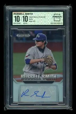 2022 Panini Prizm Draft Picks Russell Smith #AU-RS Auto Baseball Arena Club 10 - Baseball Card Single