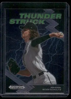 2022 Panini Prizm Draft Picks Thunder Struck Noah Schultz #TH-NS Baseball - Baseball Card Single